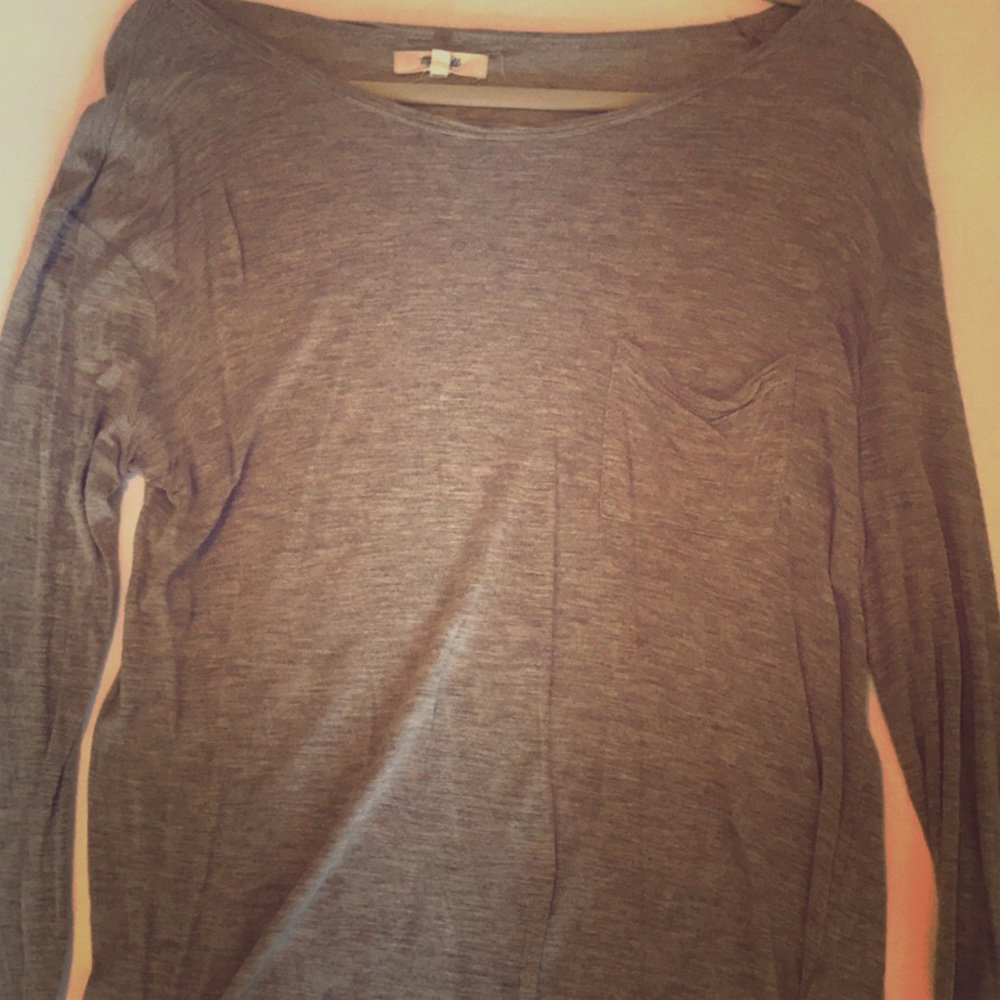 Madewell Long Sleeve Tee in Heather grey Size S